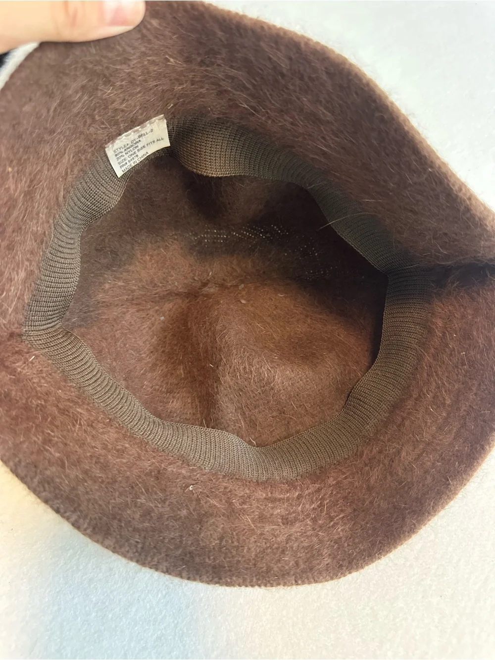 Angora Bucket Hat Brown